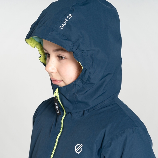 Kids' Freehand Overhead Ski Jacket Moonlight Denim Daisy Print
