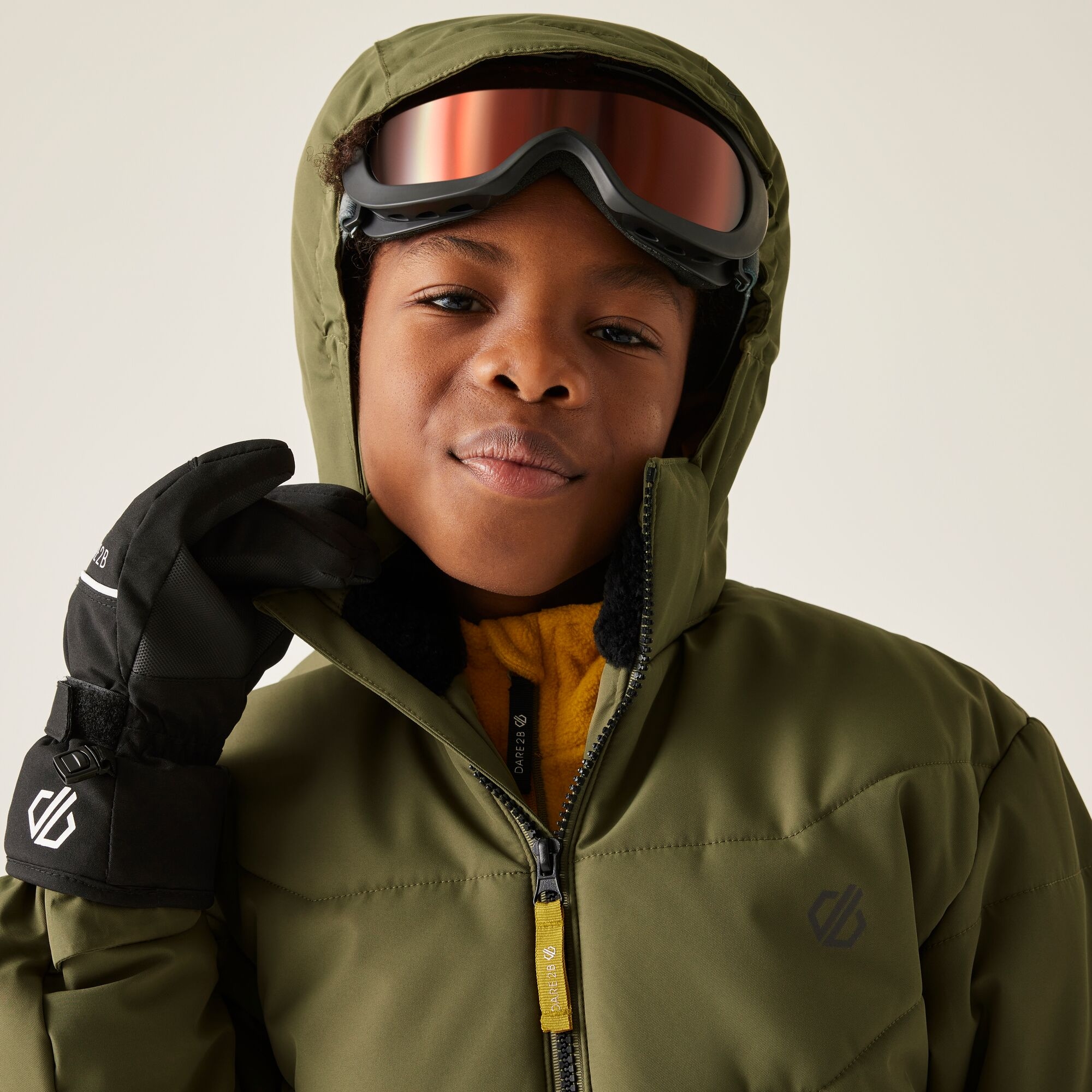 Kids' Explorer Ski Jacket - Olive Green | Dare2B