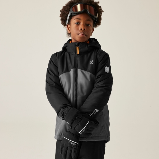 DARE2B 子ども用スキーウェア フード付き　140-158 Kids' Impose V Ski Jacket - Black | Dare2B