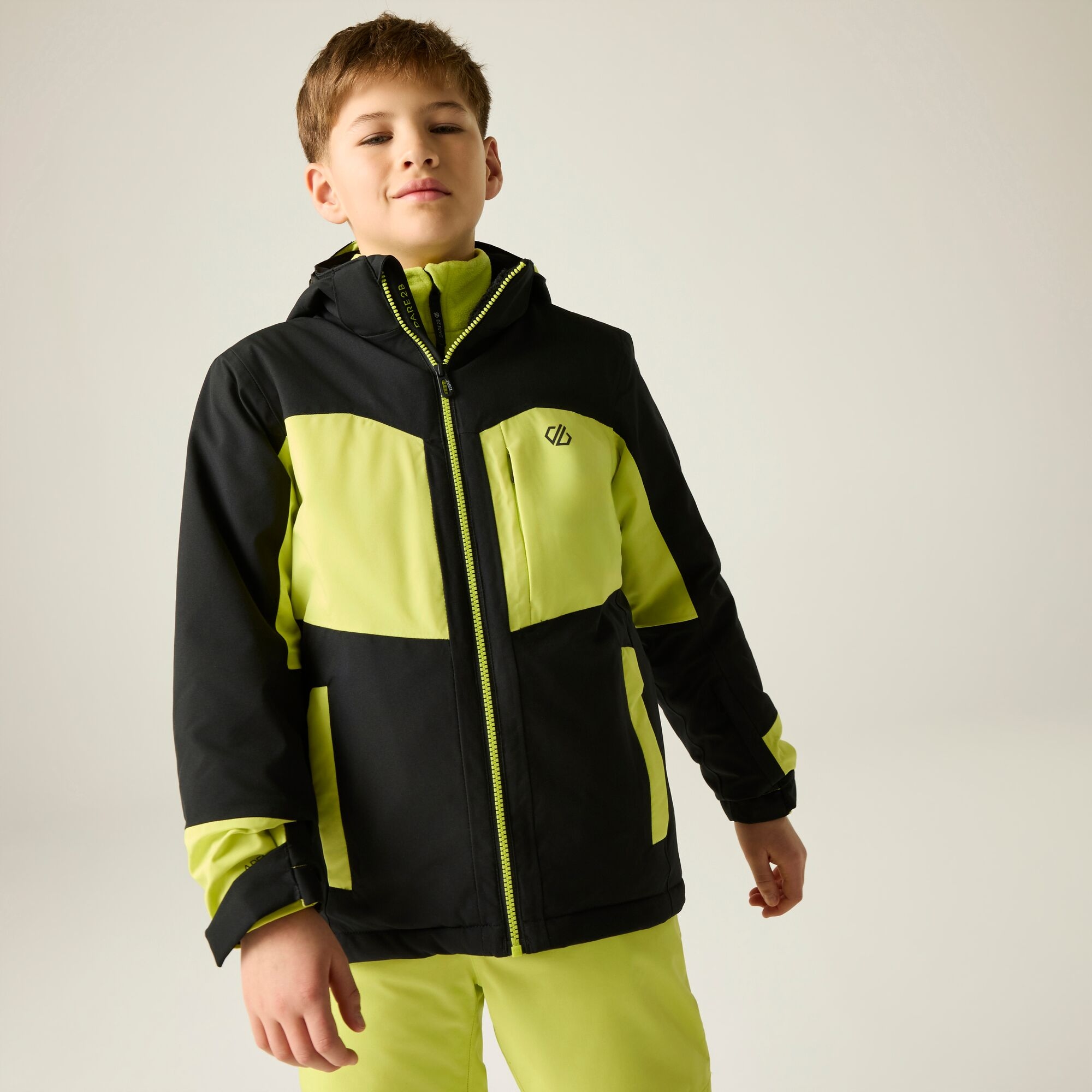 Dare 2B Kids’ Rip It Ski School Jacket - Yellow Size 11-12 Years - Image 2