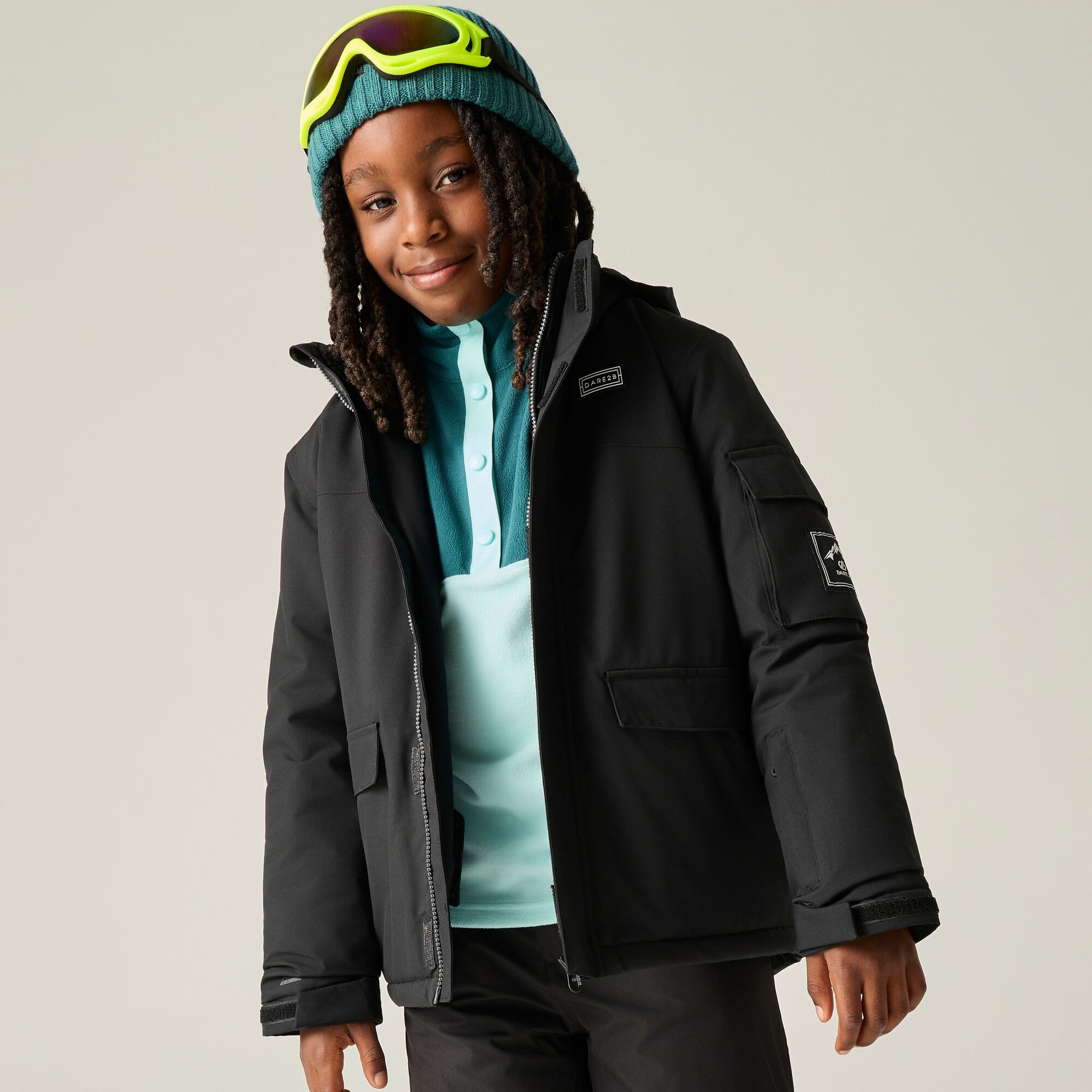 Dare 2B Kids’ Shredder Ii Ski School Jacket - Black Size 3-4 Years - Image 2