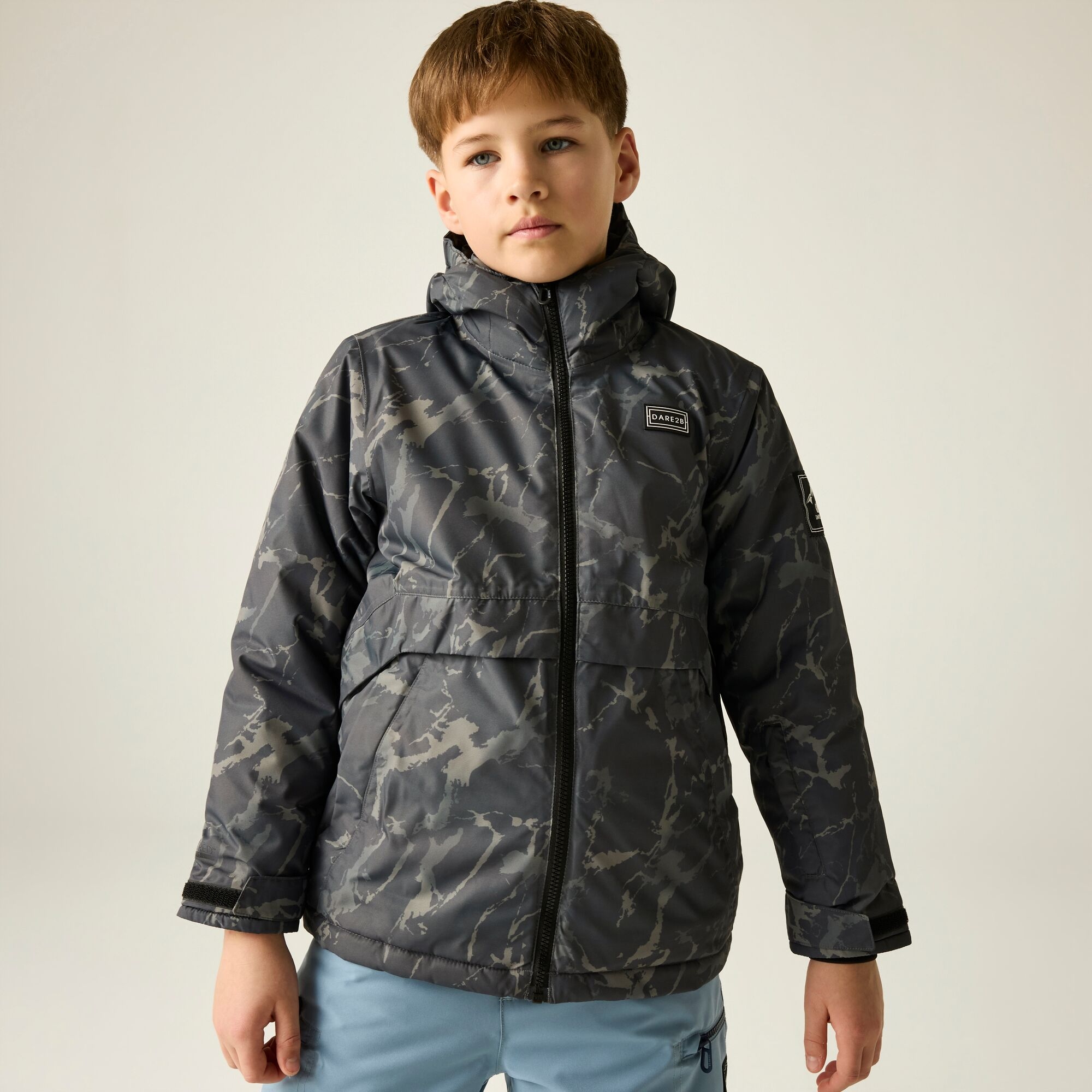 Dare 2B Girls Grey Wing It Waterproof Ski Jacket - Image 3