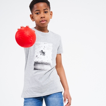 Go Beyond Graphic T-Shirt Für Kinder Grau