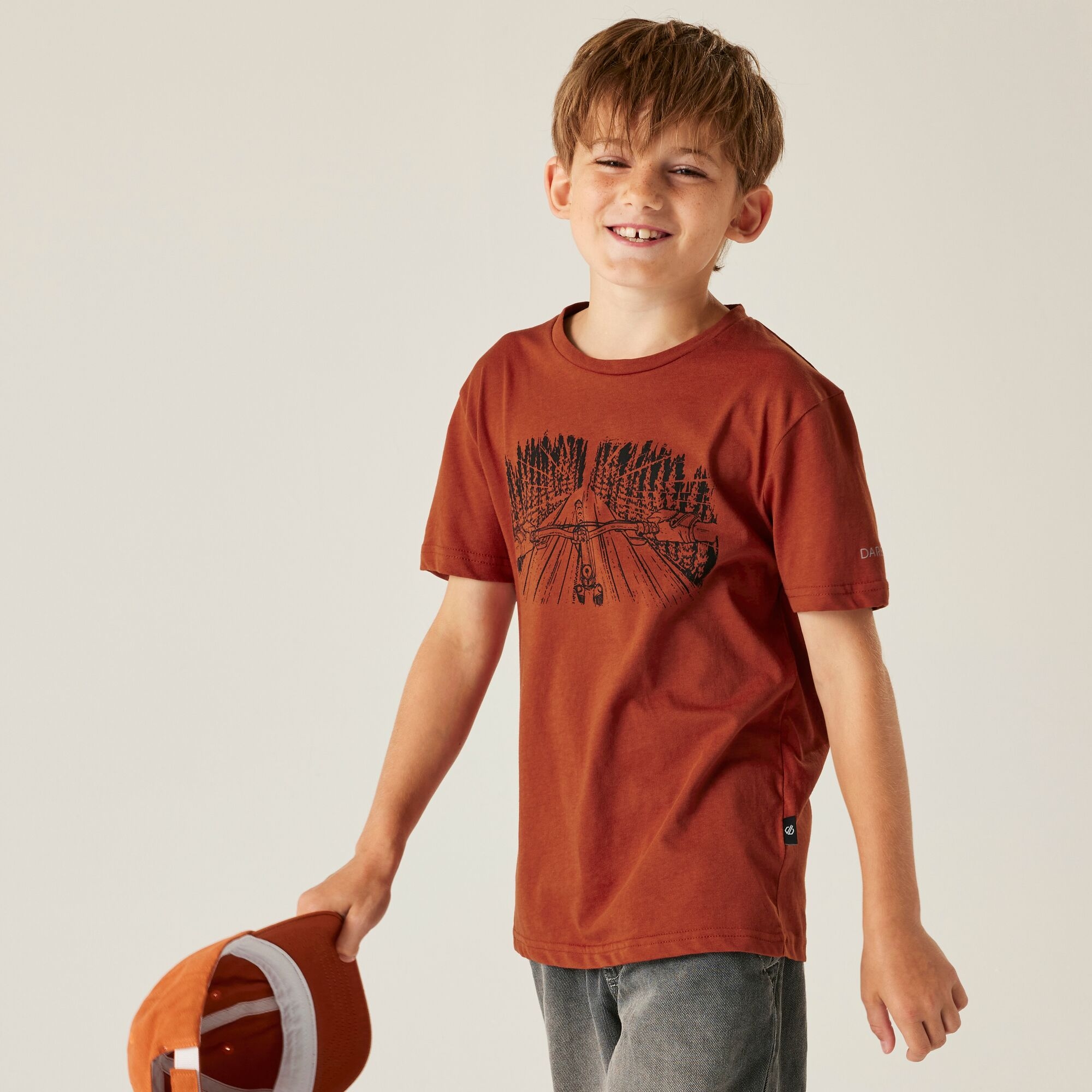 Dare 2B Unisex Kids Orange Kids’ Trailblazer Iii T-Shirt, Cotton, Cotton Size: 7-8 Years