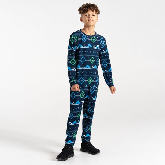Pow Enfant Ensemble de sous-vêtements Vert & Bleu