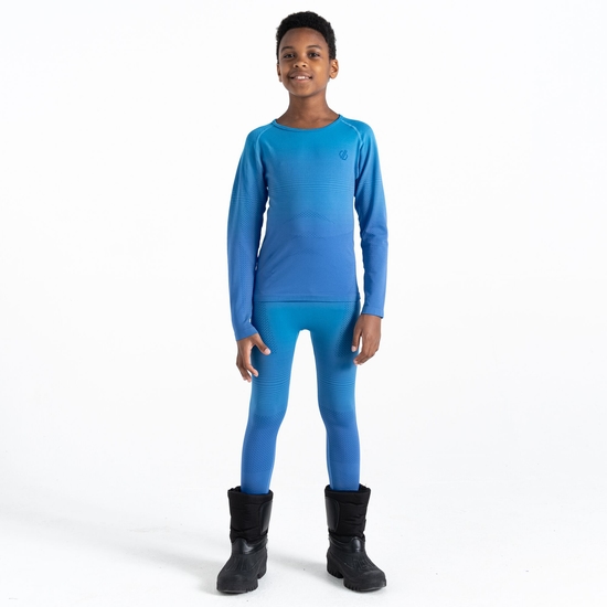 Kids' In The Zone Base Layer Set Olympian Blue Gradient 