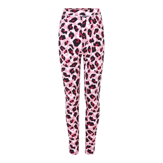 Kids' Pow II Baselayer Set Dusty Rose Cheetah Print