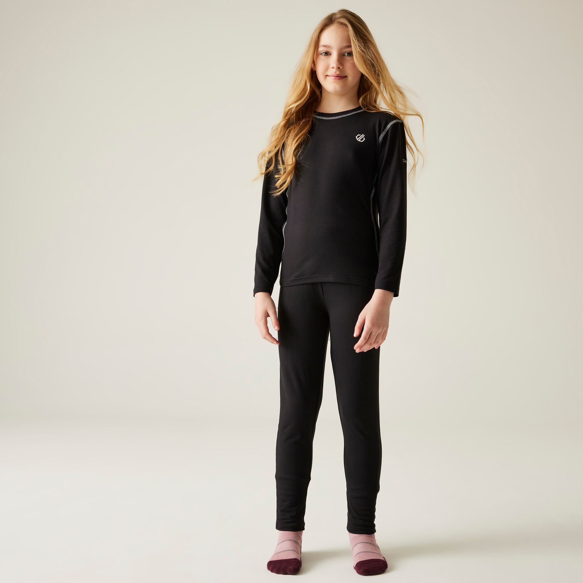 Dare 2B Unisex Kids Black Kids’ Pow Ii Baselayer Set Size: 14 Years