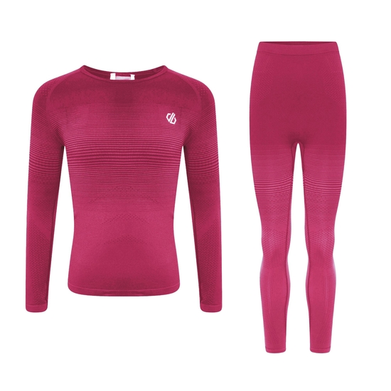 Kids' In The Zone III Baselayer Set Berry Pink