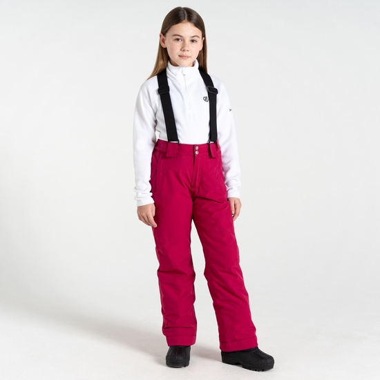 Kids' Motive Waterproof Insulated Ski Pants Berry Pink