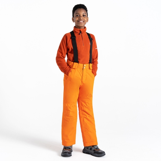 Kids' Motive Waterproof Insulated Ski Pants Puffins Orange 