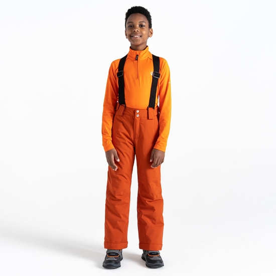 Kids' Outmove II Recycled Ski Pants Rooibos Tea Brown 