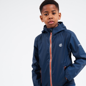 BOY'S DARE2B HIPPETY HOP BLUE PATTERN WATER REPELLENT AND WINDPROOF SOFTSHELL. 