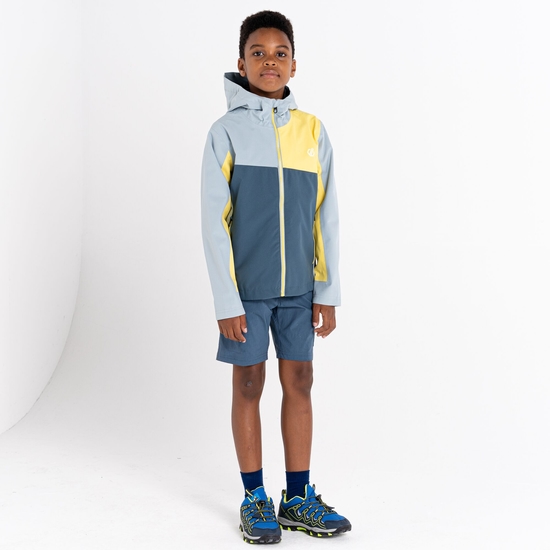 Kids' Explore Waterproof Jacket Orion Grey Electric Yellow