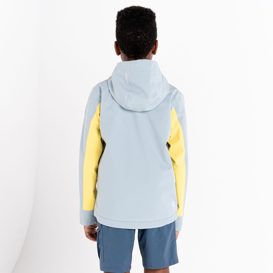 Kids' Explore Waterproof Jacket Orion Grey Electric Yellow