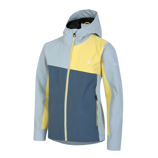Kids' Explore Waterproof Jacket Orion Grey Electric Yellow