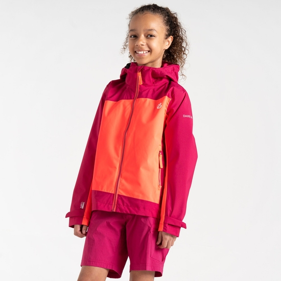 Kids' Explore II Waterproof Jacket  Berry Neon Pink