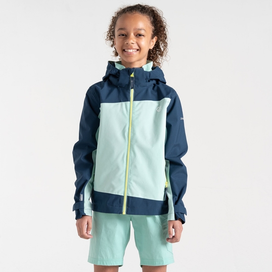 Kids' Explore II Waterproof Jacket  Mint Green Moonlight Denim