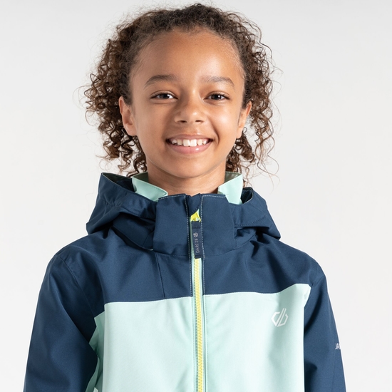 Kids' Explore II Waterproof Jacket  Mint Green Moonlight Denim