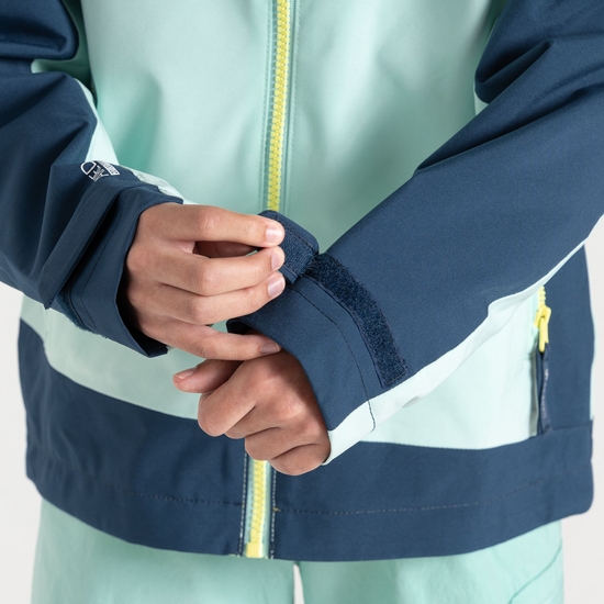 Kids' Explore II Waterproof Jacket  Mint Green Moonlight Denim