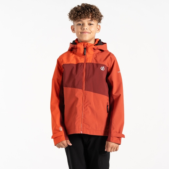 Kids' Explore II Waterproof Jacket  Cinnamon Tuscan Red