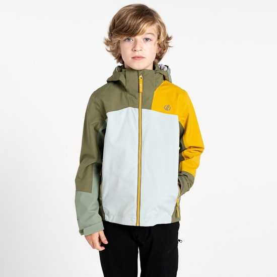Kids' Explore II Waterproof Jacket Olivine Green Dare2B UK