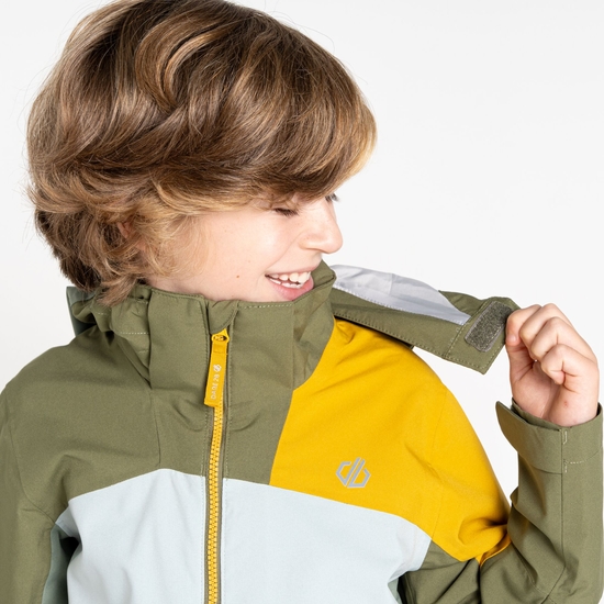 Kids' Explore II Waterproof Jacket Olivine Green