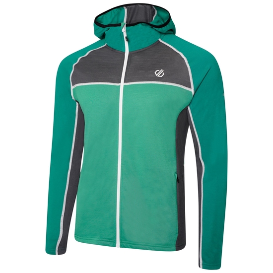 Polaire à capuche Homme PERENNIAL avec ouverture zippée Vert