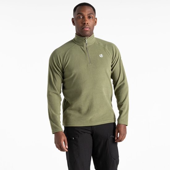 Polaire Homme FREETHINK II avec ouverture 1/2 zip Olive Verte