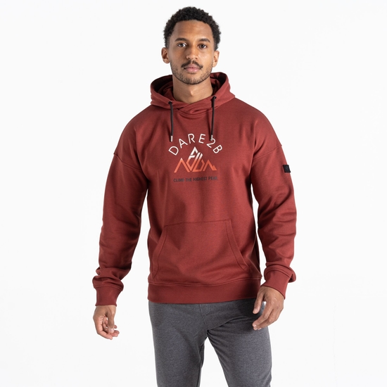 Sweat à capuche graphique Homme DISTINCTLY Brun