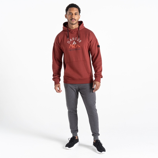 Sweat à capuche graphique Homme DISTINCTLY Brun