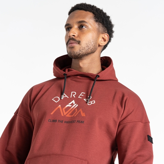 Sweat à capuche graphique Homme DISTINCTLY Brun