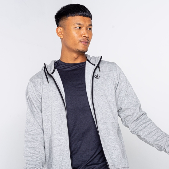 Men's Lounge Out Full Zip Hoodie Ash Grey Marl