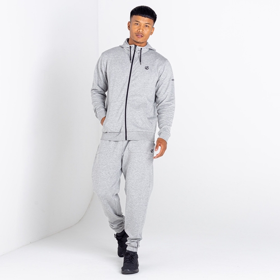 Men's Lounge Out Full Zip Hoodie Ash Grey Marl