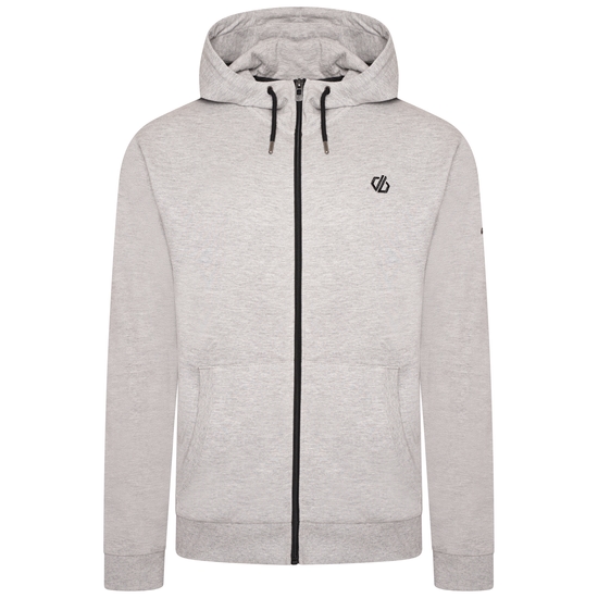 Men's Lounge Out Full Zip Hoodie Ash Grey Marl