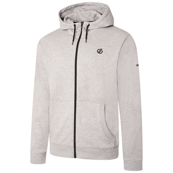 Men's Lounge Out Full Zip Hoodie Ash Grey Marl