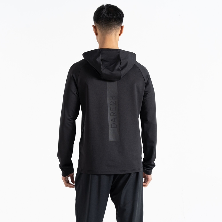 Men's Sprinted Fitness Hoodie Black