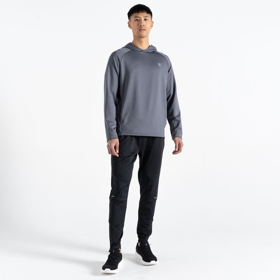 Herren Sprinted Fitness-Hoodie  Grau