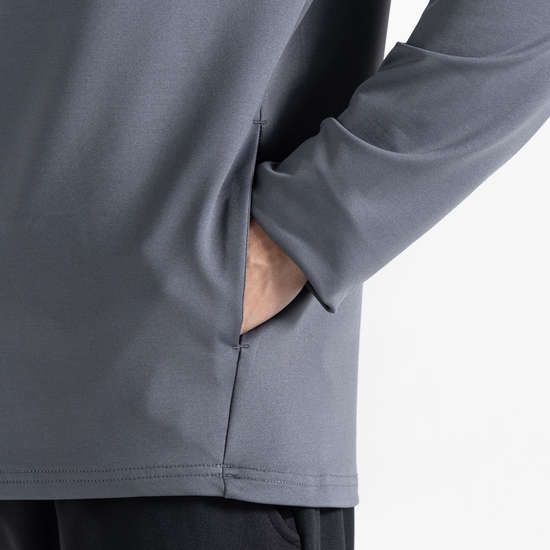 Herren Sprinted Fitness-Hoodie  Grau