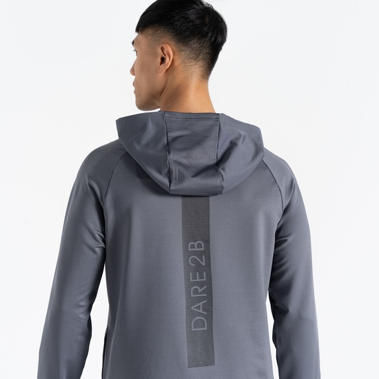 Herren Sprinted Fitness-Hoodie  Grau