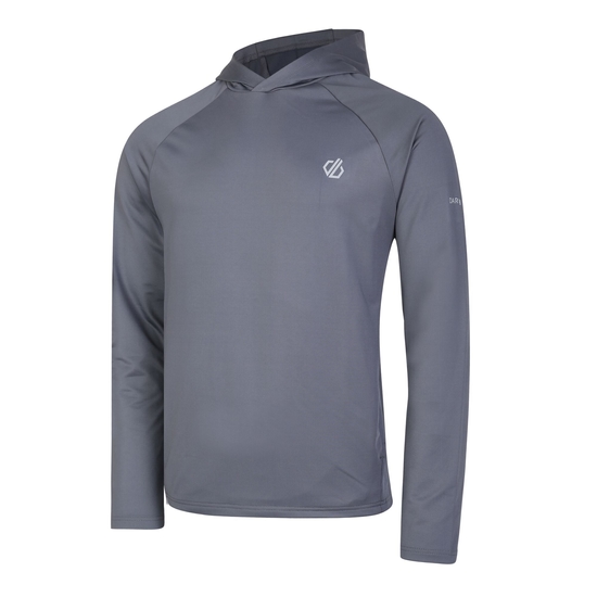 Herren Sprinted Fitness-Hoodie  Grau