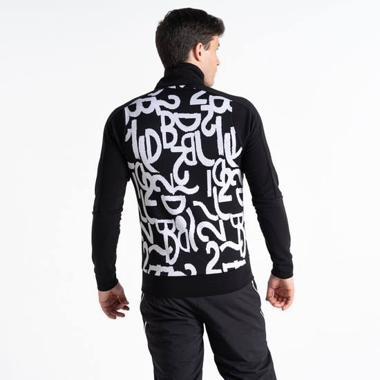 HERREN SPEED SWEATSHIRT Schwarz Weiß