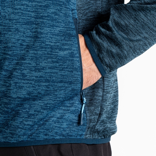 Men's Torrek Mountain Zip Through Fleece Moonlight Denim
