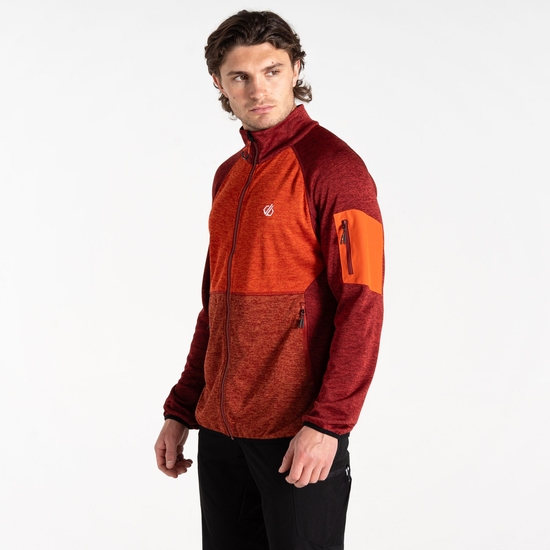 Men's Mountain Series Zip Through Fleece Syrah Cinnamon Red