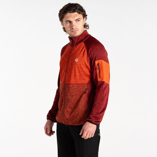 Men's Torrek Mountain Zip Through Fleece Syrah Cinnamon Red