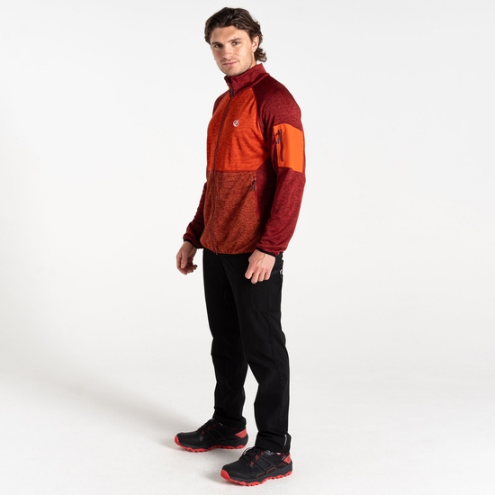 Men's Torrek Mountain Zip Through Fleece Syrah Cinnamon Red