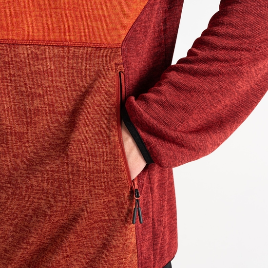 Men's Torrek Mountain Zip Through Fleece Syrah Cinnamon Red