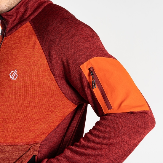 Men's Torrek Mountain Zip Through Fleece Syrah Cinnamon Red