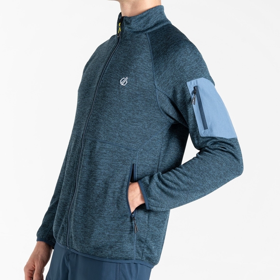 Men's Torrek Mountain Zip Through Fleece Moonlight Denim