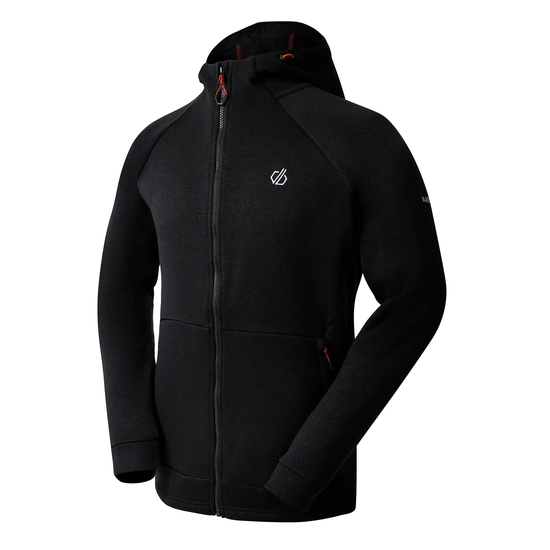 Herren Shielding Fleece mit Kapuze Schwarz